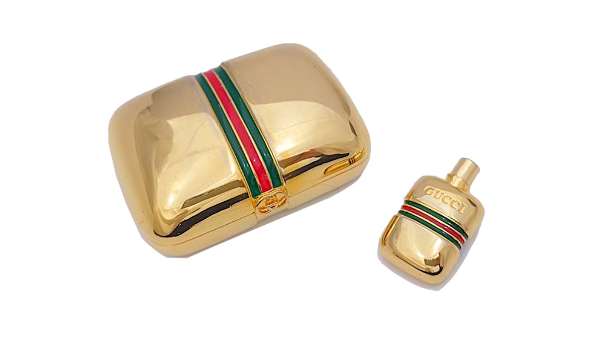 GUCCI グッチ パフュームボトル 香水ボトル シェリーライン ゴールド