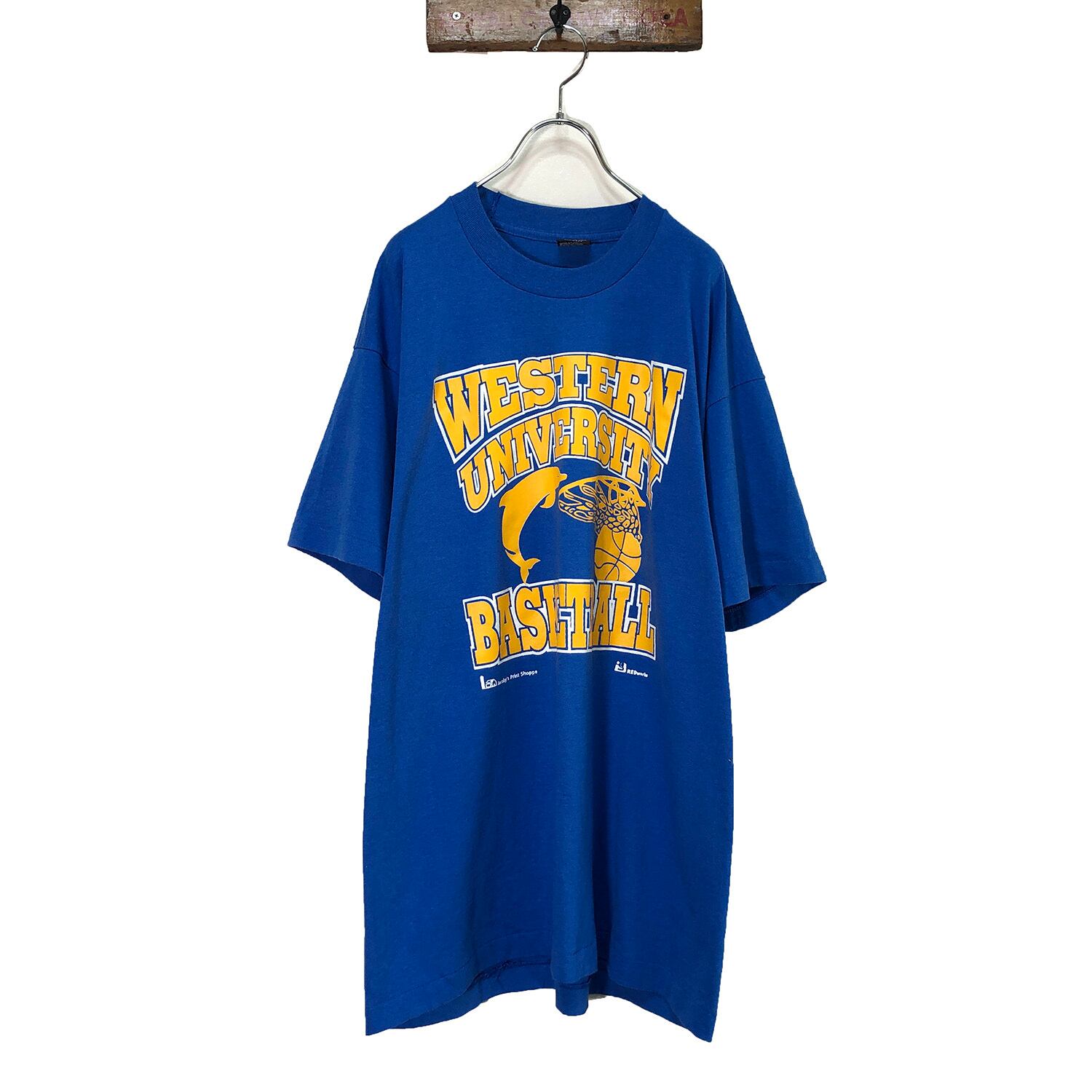 90S USA製 ヴィンテージ 半袖Tシャツ ウェスタン大学 バスケットボール