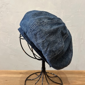 SELVEDGE DENIM WIDE BERET