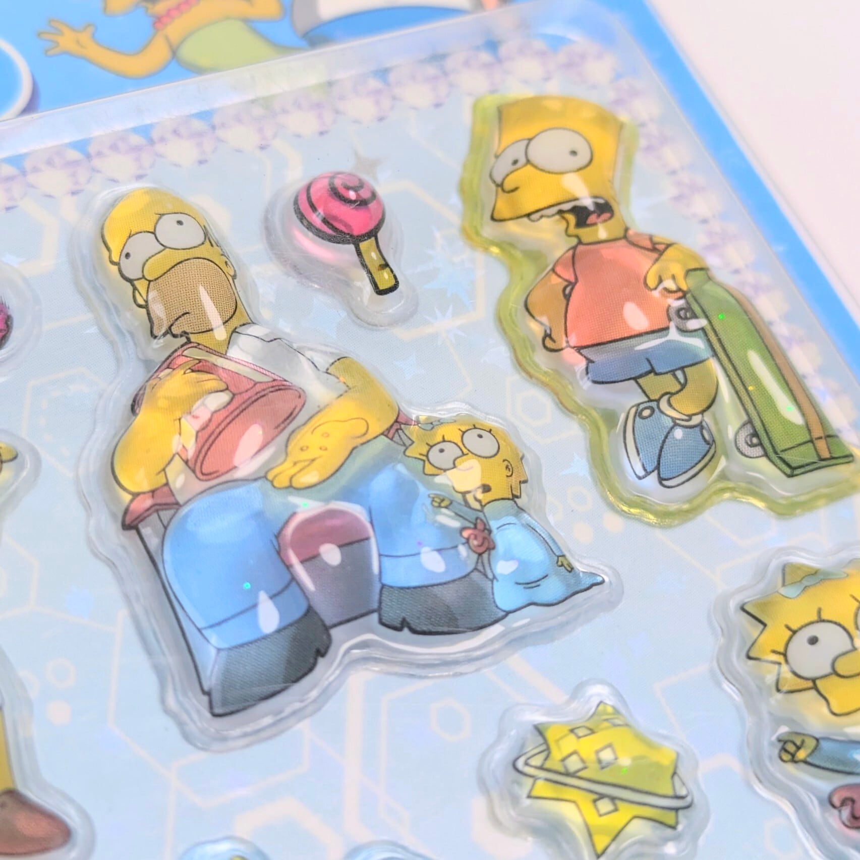 ⚡️Korea exclusive(韓国限定)⚡️【 The Simpsons / シンプソンズ 】3Dクリスタルステッカーver.1 / ぷくぷく?シール / STICKER(ステッカー) / 立体ステッカー 〚アメリカン雑貨 アメトイ〛