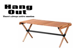 HangOut(ハングアウト) ポール ローテーブル POL-T90 折り畳み 木製 ウッド テーブル