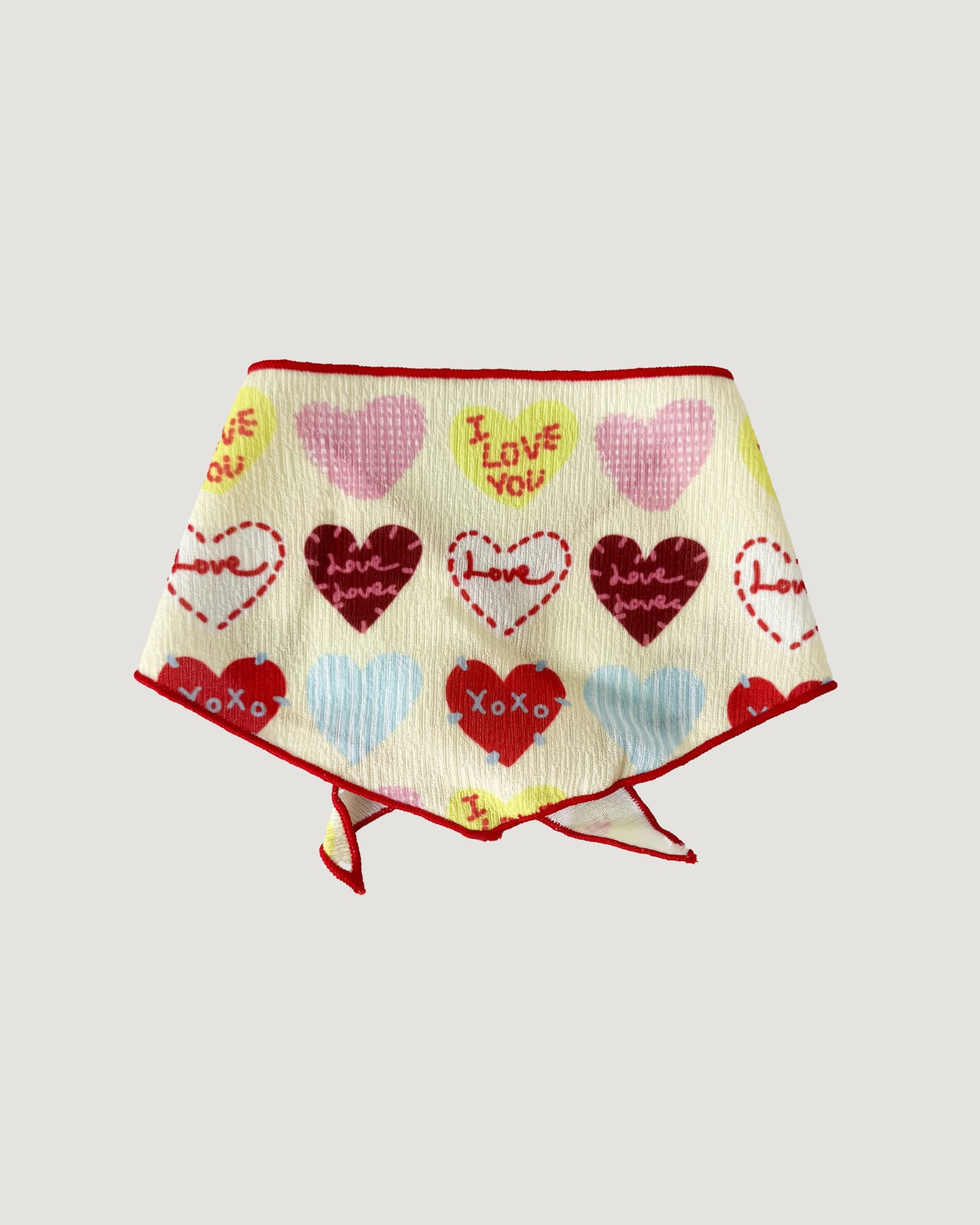 予約【cote a cote】Heart Patchwork Scarf