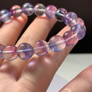A42.多彩なグラデーション♪変わった色合いフローライトブレスレット