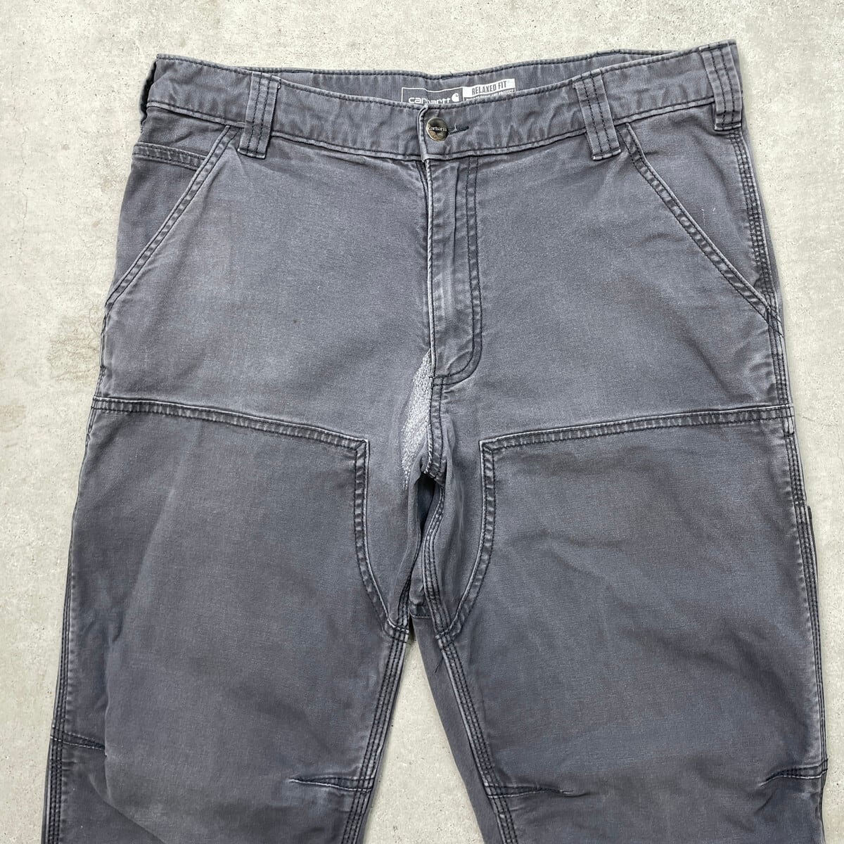 カーハート　ダブルニー　グレー　USA製　W34 L34 希少 CarharttダブルニーグレーW34 L36（実寸W34L35）B136GVL - メルカリ