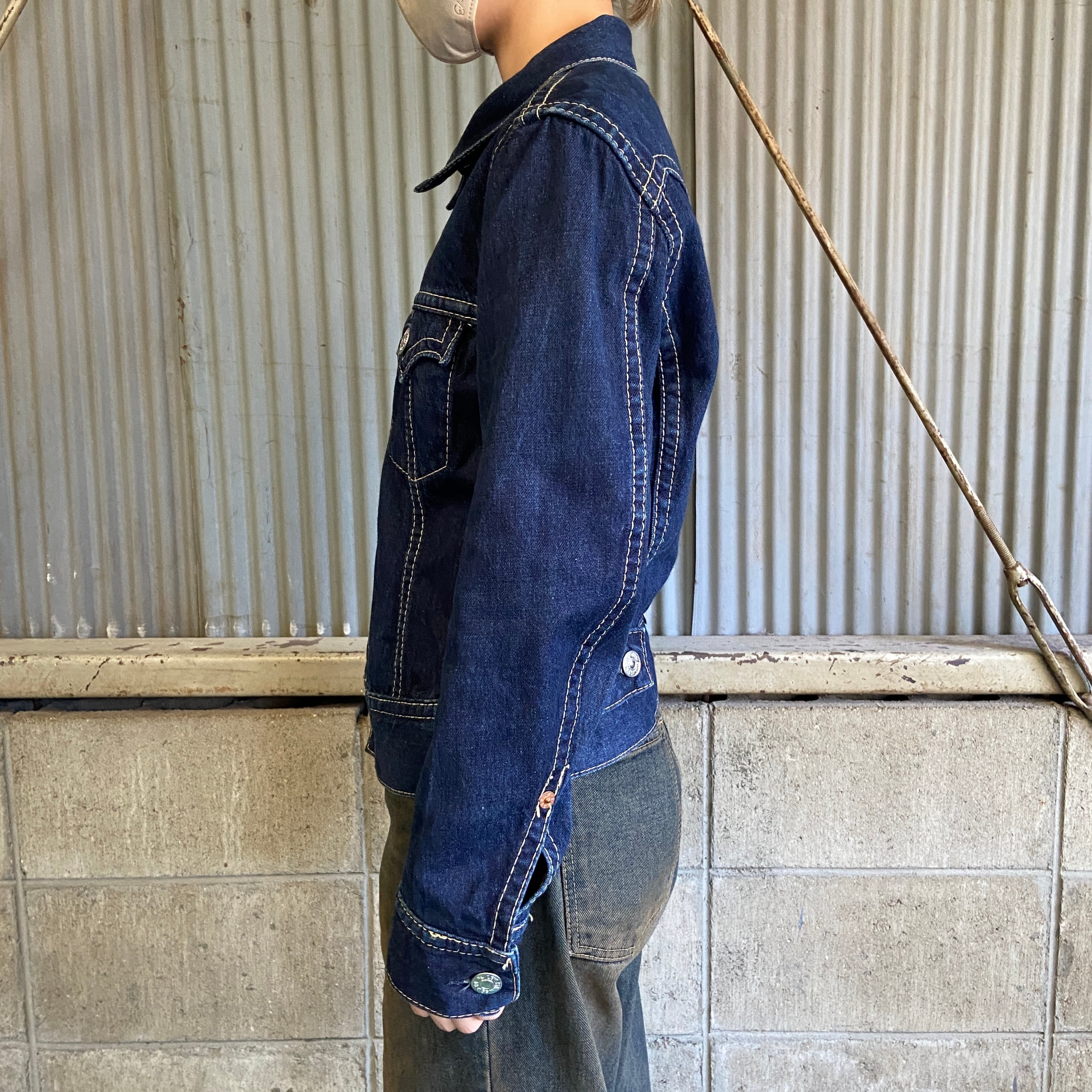 00年代 Levi's ユーロリーバイス デニムジャケット レディースS 古着