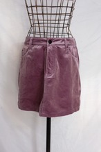 Velours mini skirt