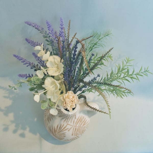 アーティフィシャルフラワー スワッグ ラベンダーハーブ ブーケ※花瓶