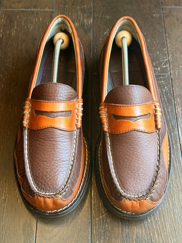 L.L.Bean Allagash Bison Handsewn Penny Loafers Men's 9 Brown Leather