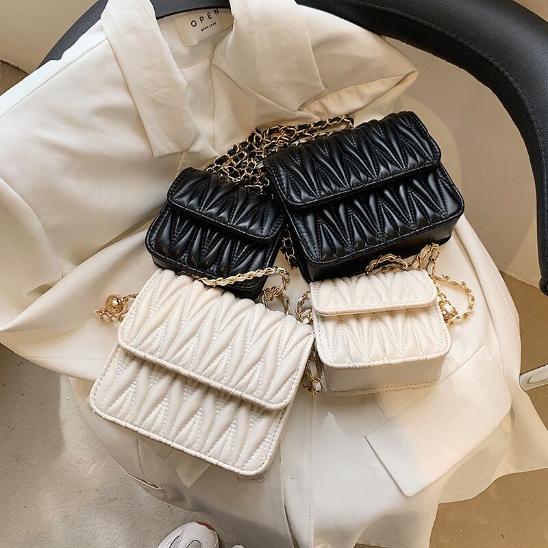 サマーチェーン 夏物 スクウェア メッセンジャーバッグ 手作りハンドバック44714369037