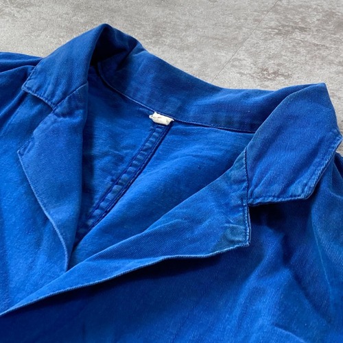 50s Au Molinel 刺繍タグ コットンツイル アトリエコート 詳細写真12