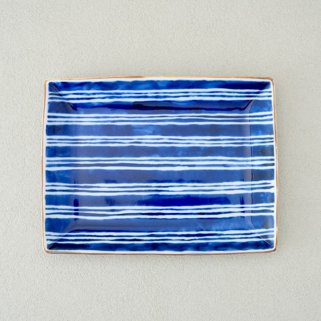 副千製陶所］白抜き十草 角プレート | フラッグス