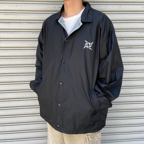 90s METALLICA メタリカ　バンド　コーチジャケット　ブラック　XL