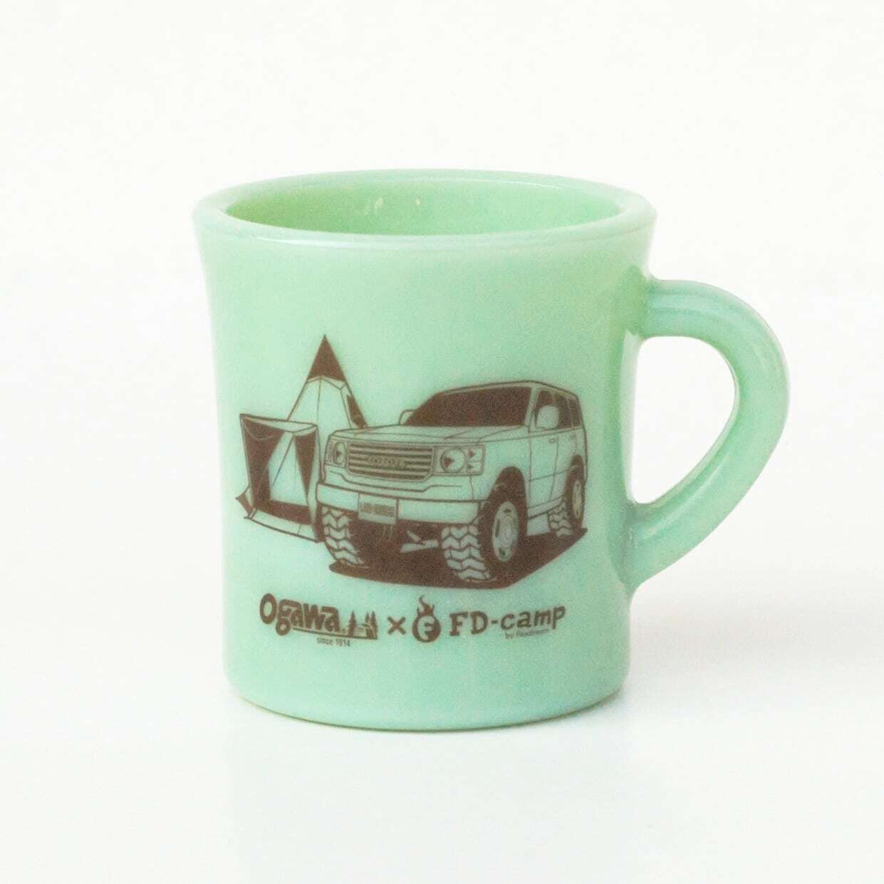 【Olde Milk Glass】ランクル ogawa×FD-campマグカップ ジェード