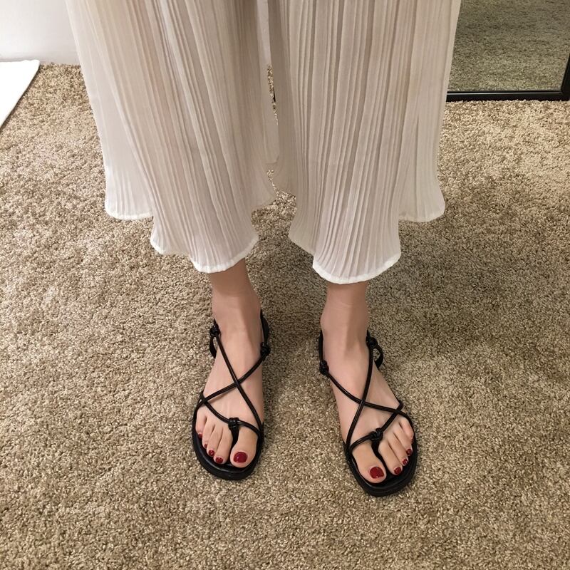 スタイルサンダルレディースサマーレッド 靴 シューズ 夏物 フェイクシューズ38014437294