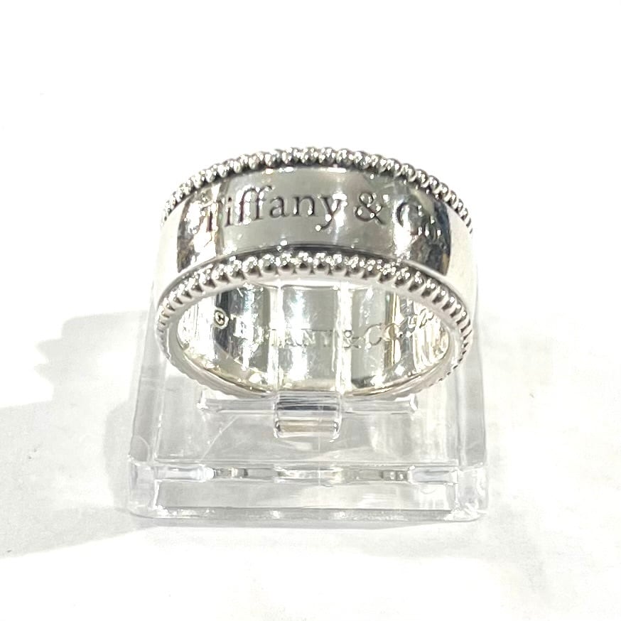 TIFFANY&CO】【8号】2637 T&CO. ミルグレイン エッジ リング SV925