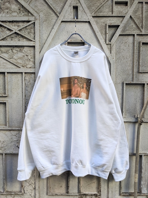 "深緑" original TOTONOU sweat / WHITE