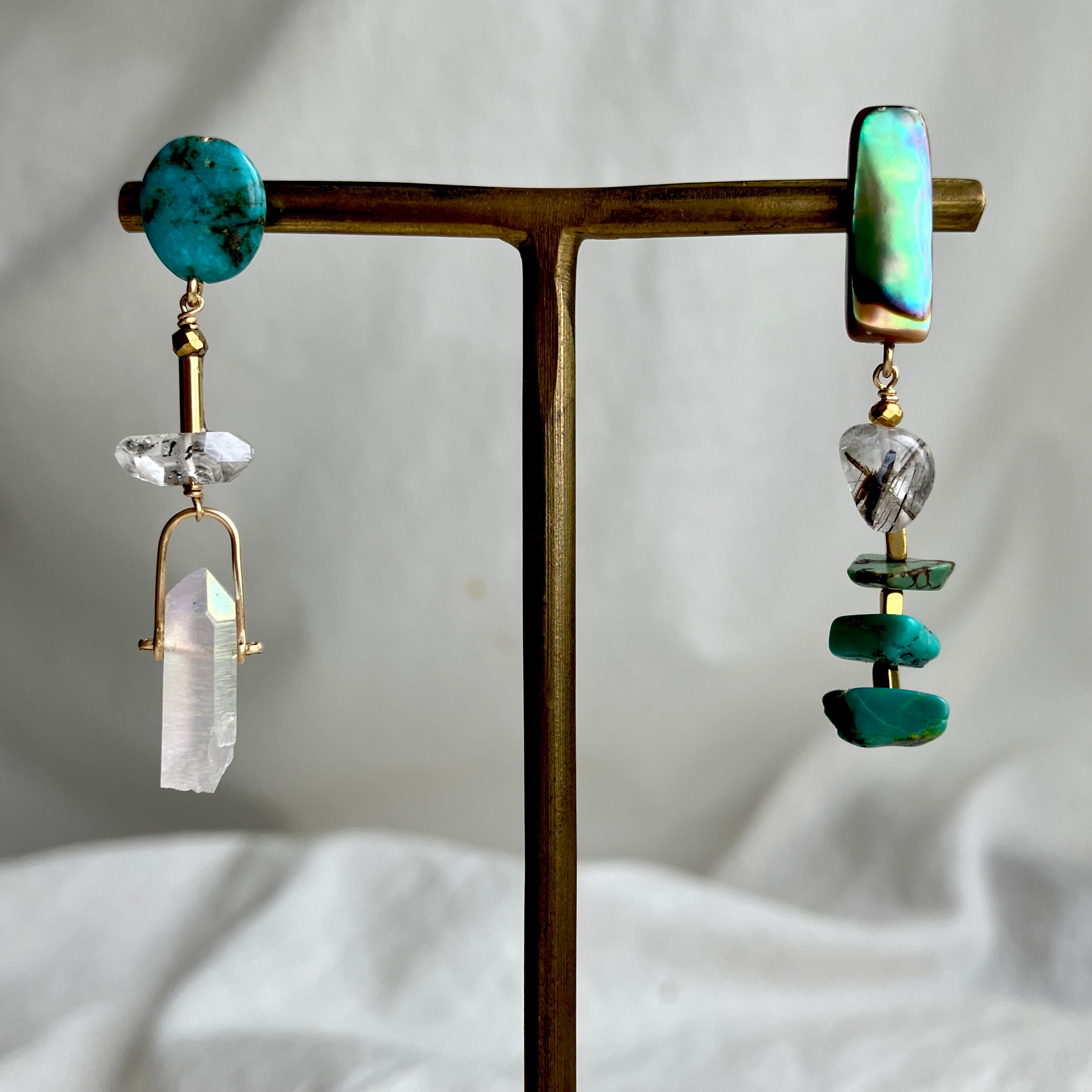 Lightning 雷光 K14gfスタッドピアス 1点もの | simon