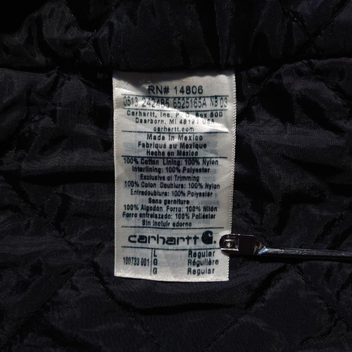 Carhartt アクティブジャケット　ブラック メキシコ製 L 詳細写真13