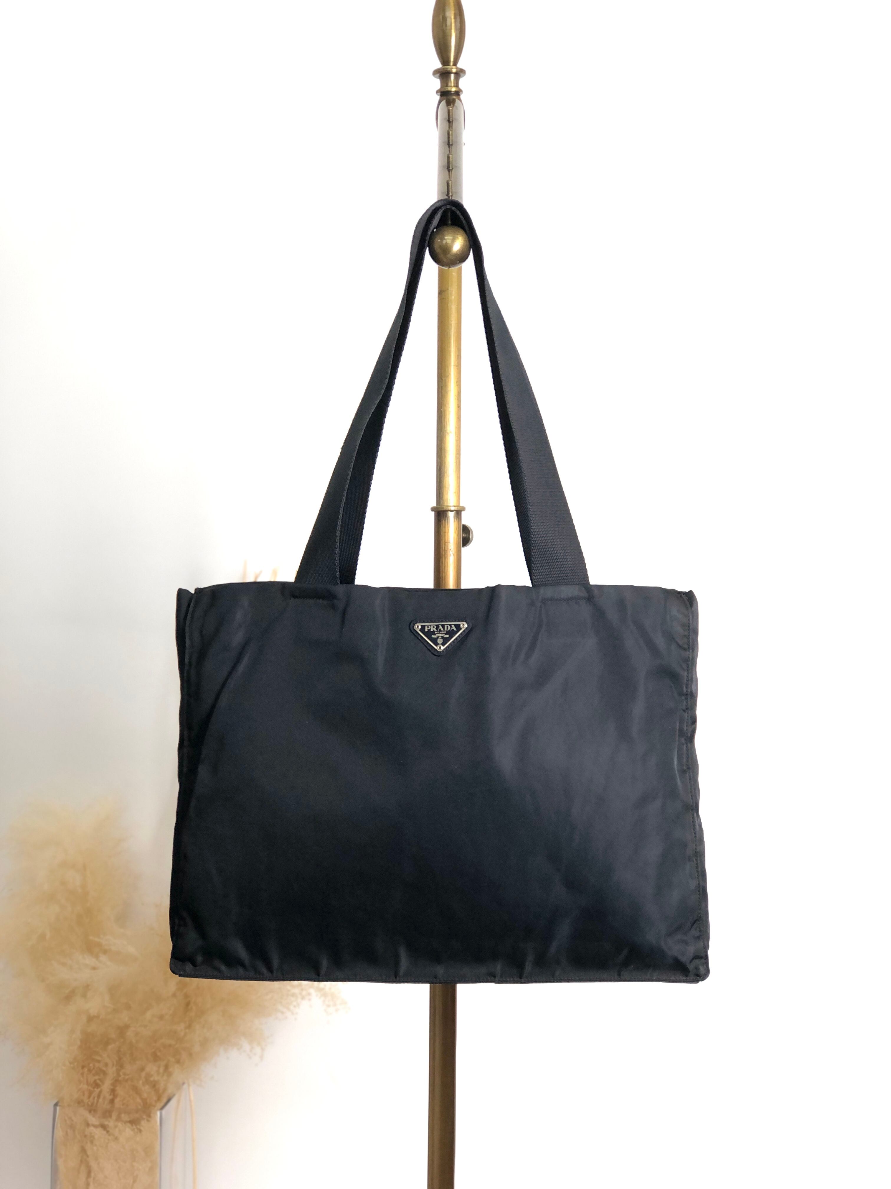 PRADA プラダ トートバッグ ブラック トライアングルロゴ ナイロン vintage ヴィンテージ オールド fti7ga