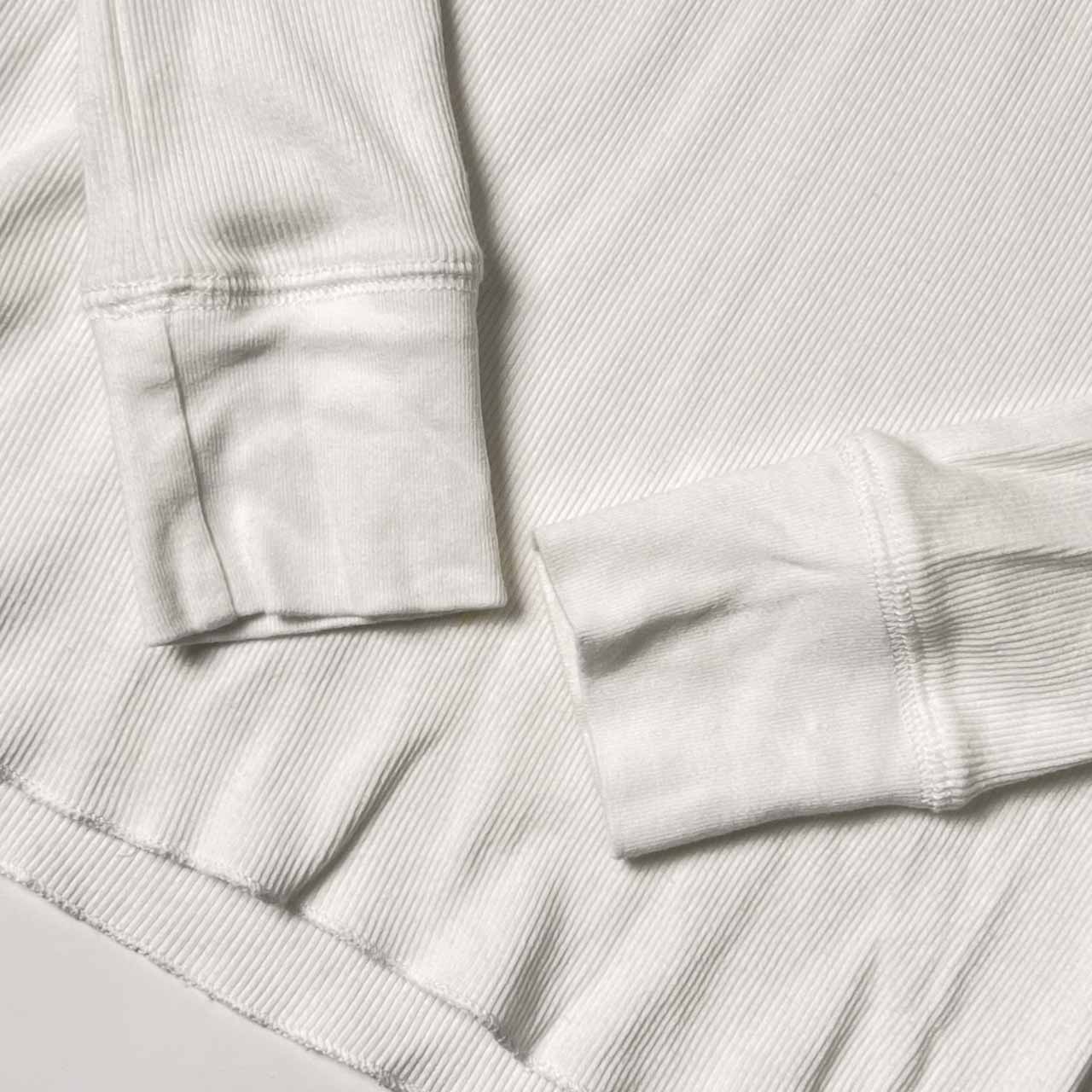 RALPH LAUREN ラルフローレン ポニー刺繍 バンドカラー リブ編み ヘンリーネック 長袖シャツ カットソー S/ホワイト メンズ