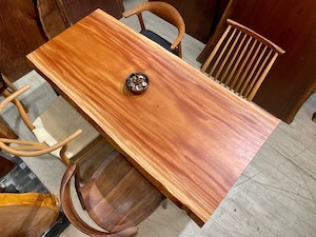 12/5まで限定値下げ！マホガニー黄金比家具シリーズ マホガニー_1600×690-750-770×52_横浜元町店_テーブル天板/一枚板