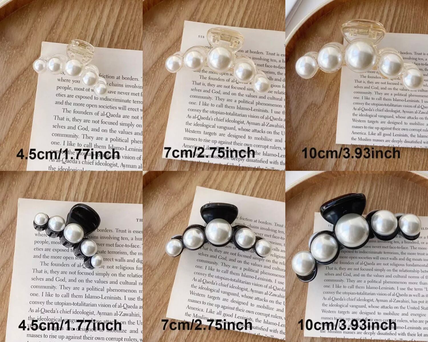 パールヘアクリップ(3タイプ/ 2カラー)