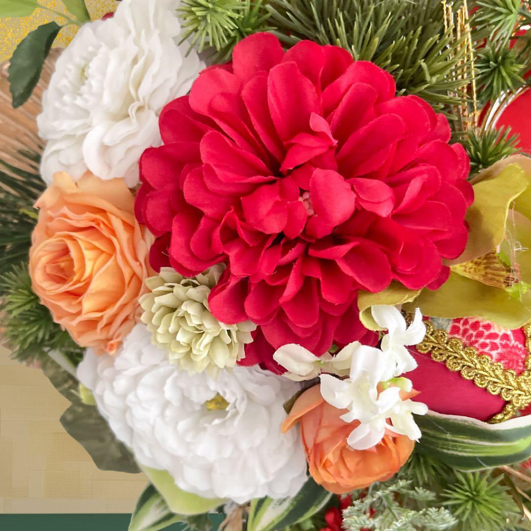 ㊼ 雅赤プレミアムしめ縄リース｜和モダン迎春飾り 正月飾り 迎春