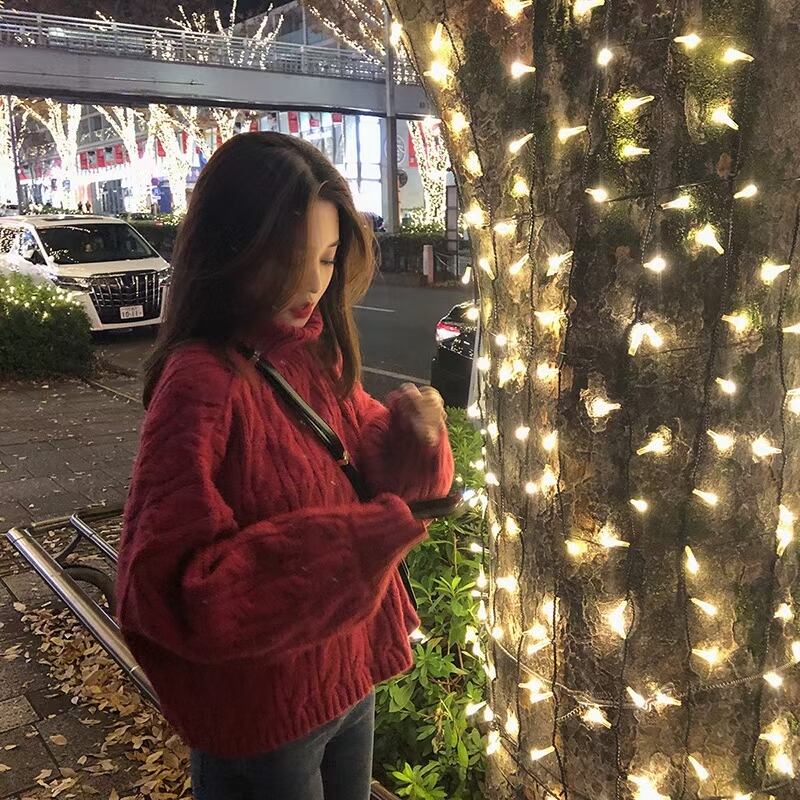 ケーブル編みざっくりタートルニット　AJ11009-2631