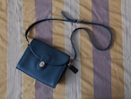 AMERICA 1990’s OLD COACH “NAVY Leather” shoulder bag