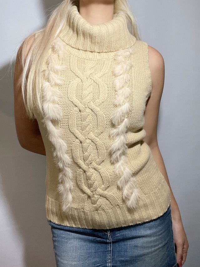 Vintage Fur Cable Knit