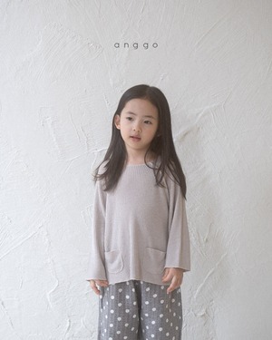 【anggo】ミルクティTシャツ クリーム 80〜120cm 240850