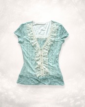 Mint-colore lace tops