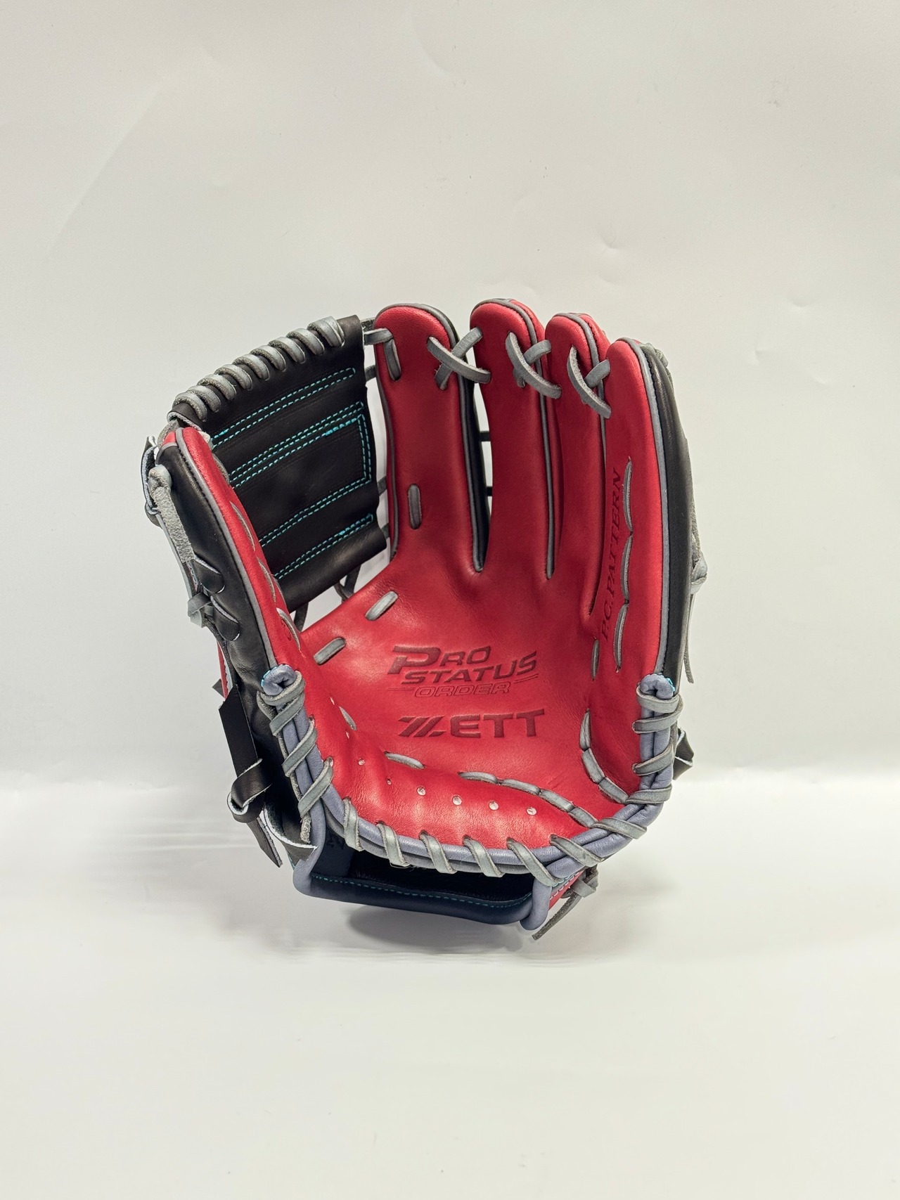 ZETT PROSTATUSｰゼットプロステイタス　michii supreme order 硬式グローブ　ゼットミチイオリジナルグラブ　右投げ用　236型　（源田壮亮選手モデル）　ボルドーブラウン/ブラック×ダークグレー・画像7