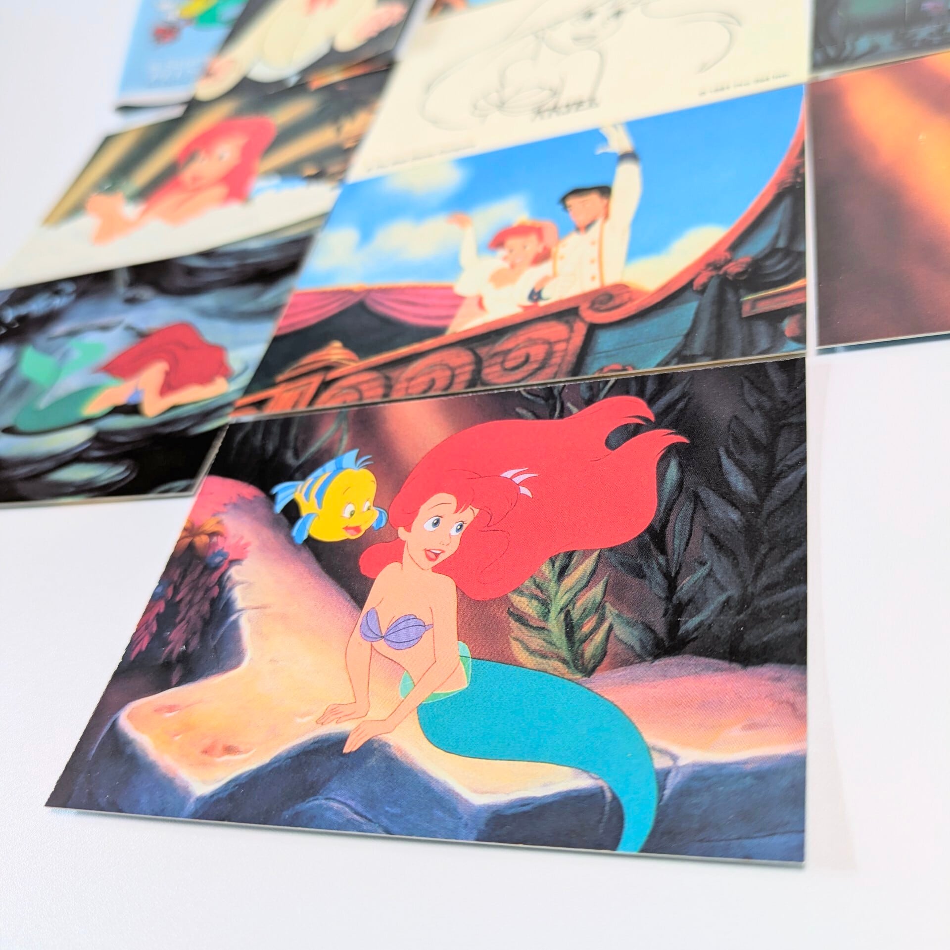 ☆送料無料！☆1991年製 PROSET【 THE LITTLE MERMAID Collectible Story Cards（ リトルマーメイド コレクタブル ストーリー カード ） DISNEY / ディズニー 】VINTAGE トレーディングカード 単品 （1個=8CARDS+2Activity Cards）〚アメリカン雑貨 アメトイ〛