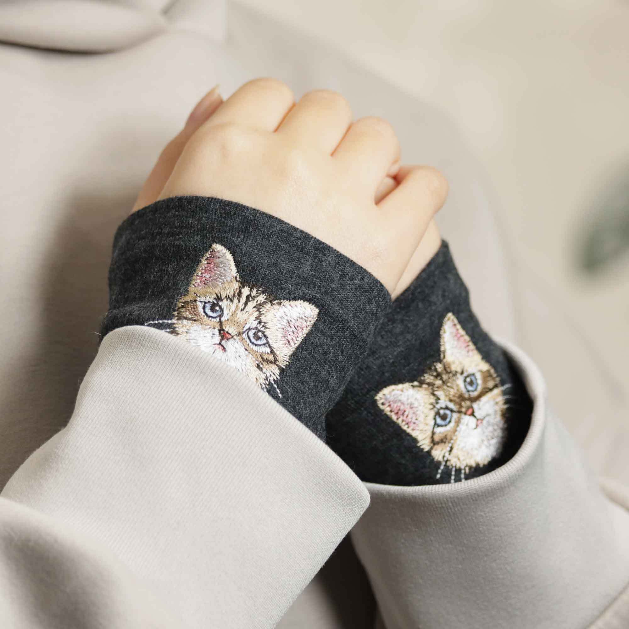 猫リストマフラー】キジトラ子猫／東かがわの手袋職人がつくった /222