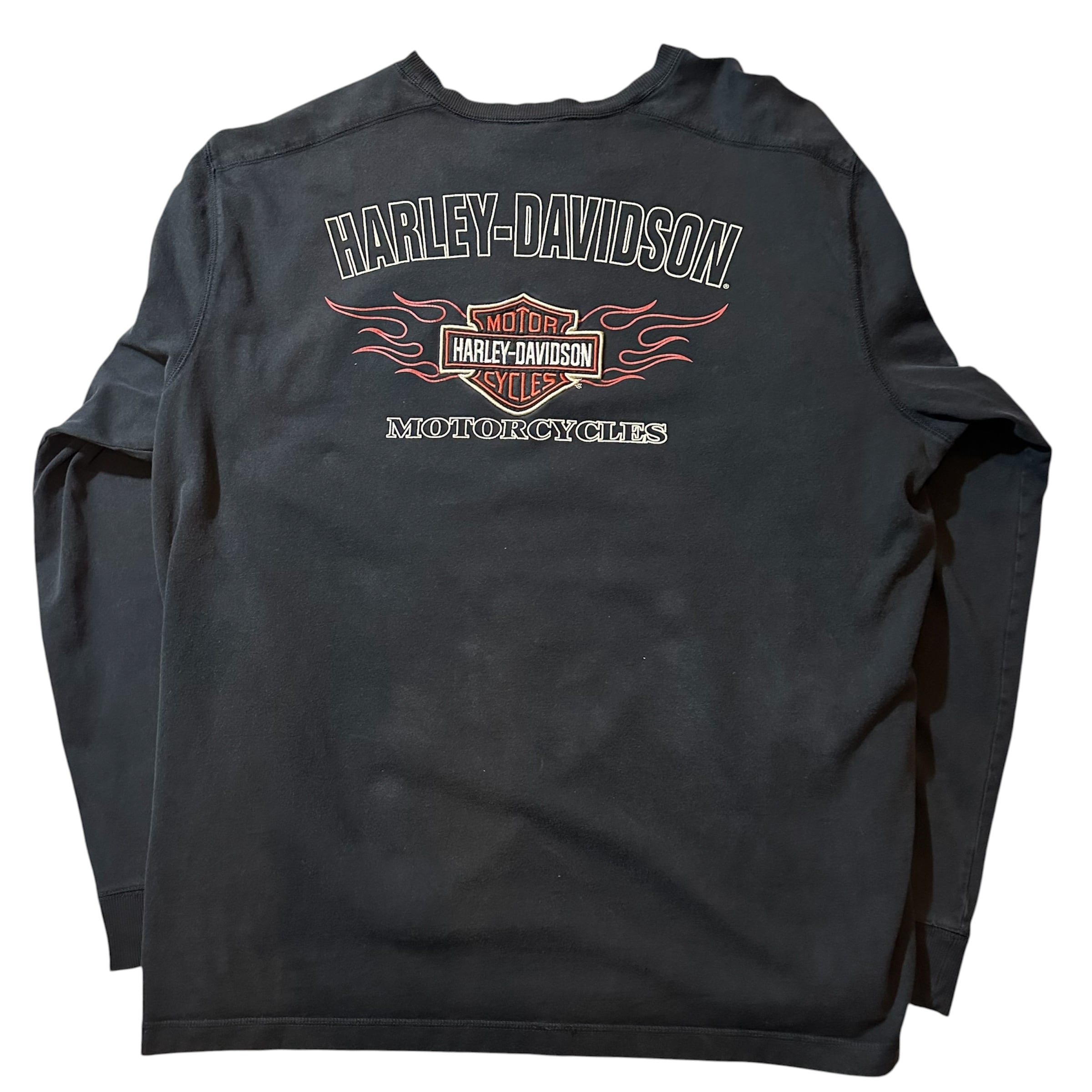 F533】00s Harley-Davidson Embroidery L/s T-shirt / 00年代 ハーレー