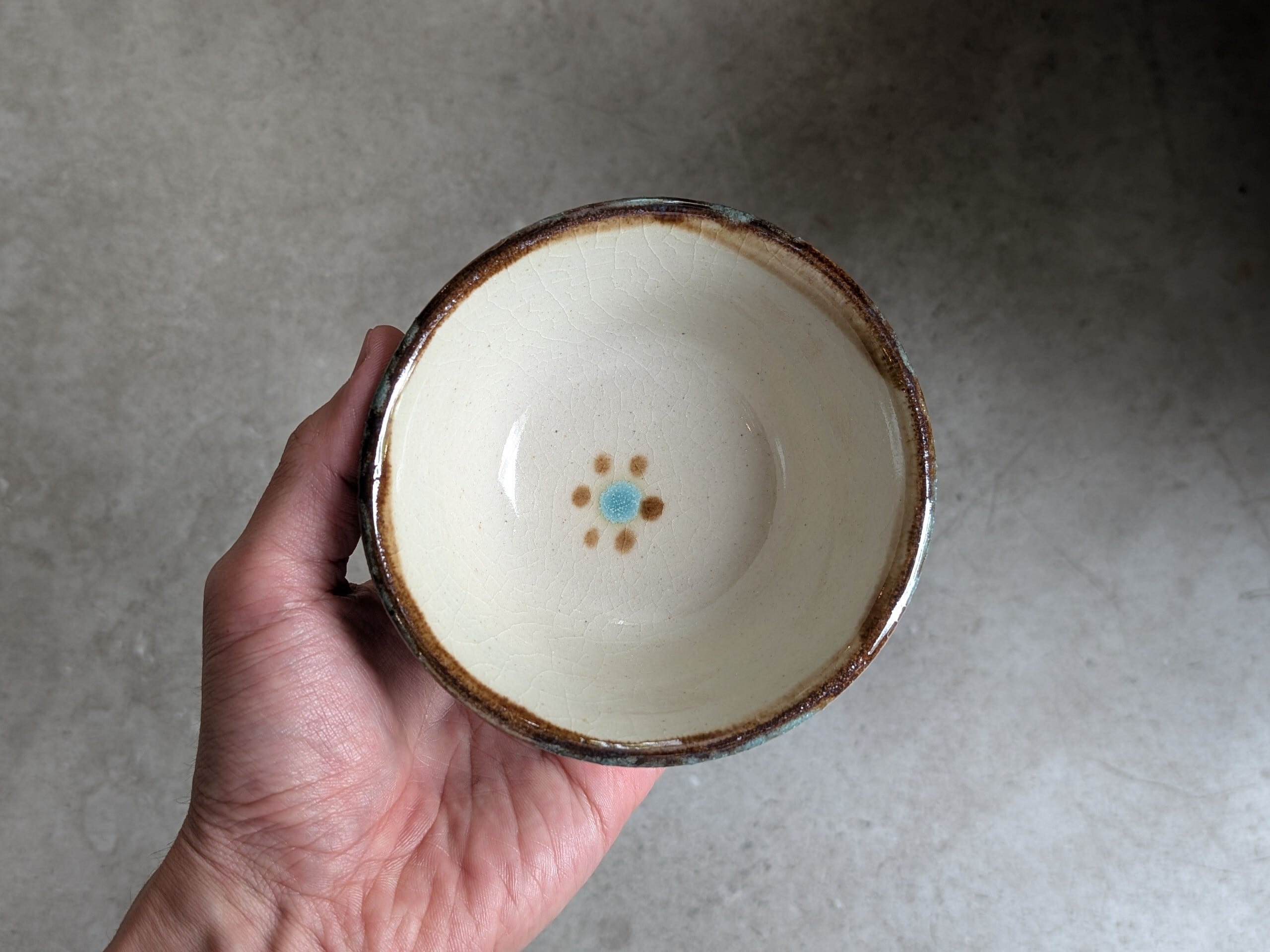 やちむん マカイ3.5寸（チチチャン）緑釉 | ノモ陶器製作所 | inoya