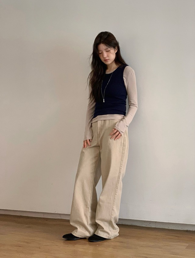 (予約) HAUS / Aneta washing pants 2color