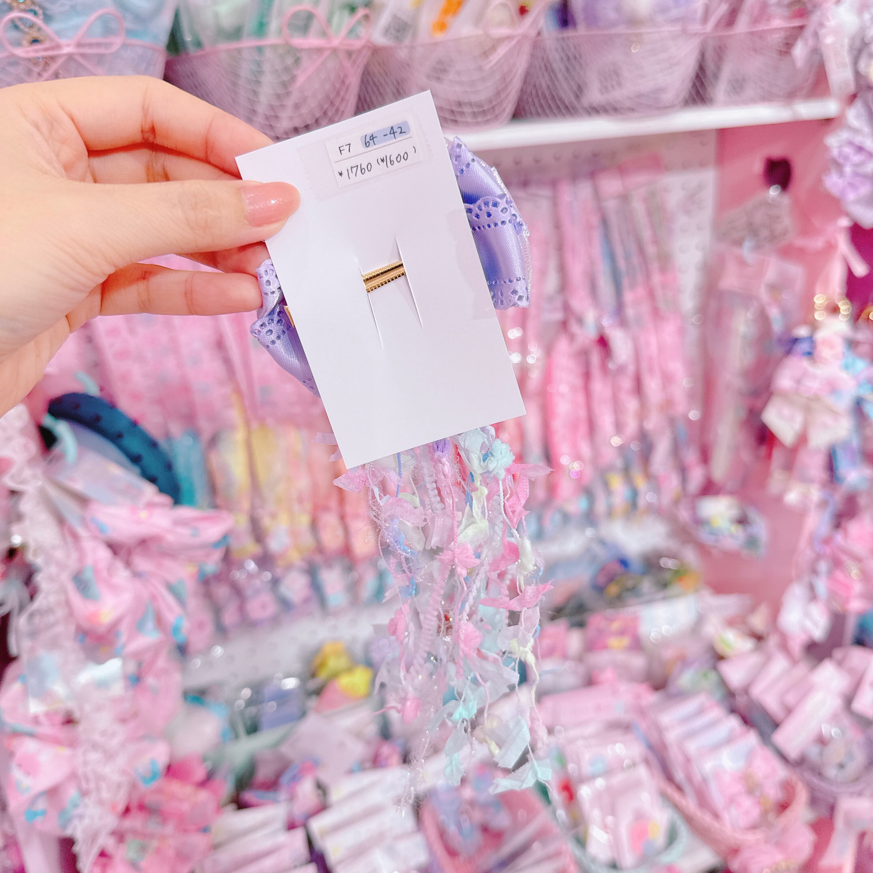 【F7】64-42きらきらリボンヘアクリップ