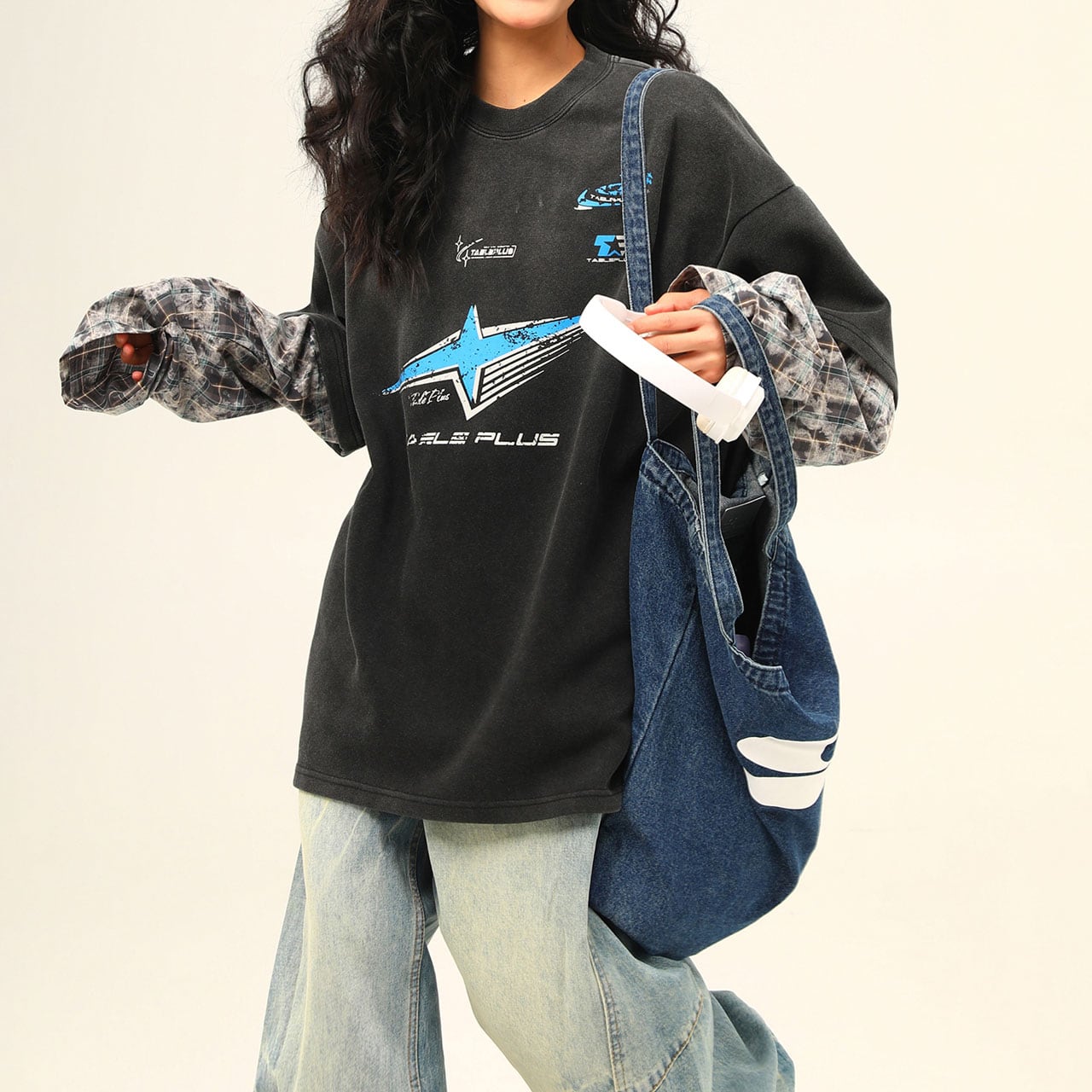 スターロゴトラックレタードトップス R00673