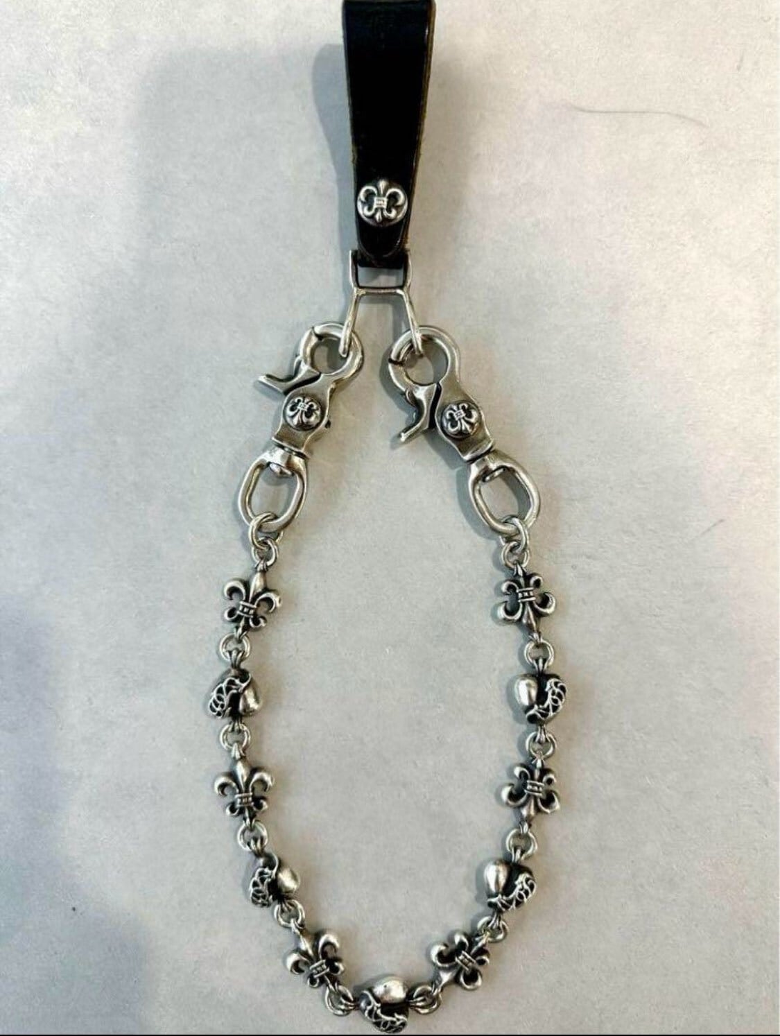 CHROME HEARTS クロムハーツ BSフレアハート 2クリップ ウォレットチェーン