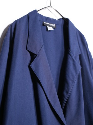 over silhouette deep navy easy tailored jacket