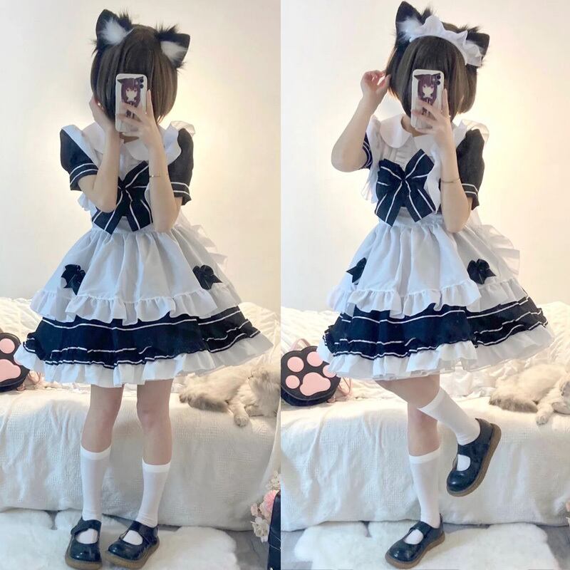 サブカル 服 地雷系 通販 メイド服 ワンピ エプロン メイドカフェ 秋葉原 イベント衣装