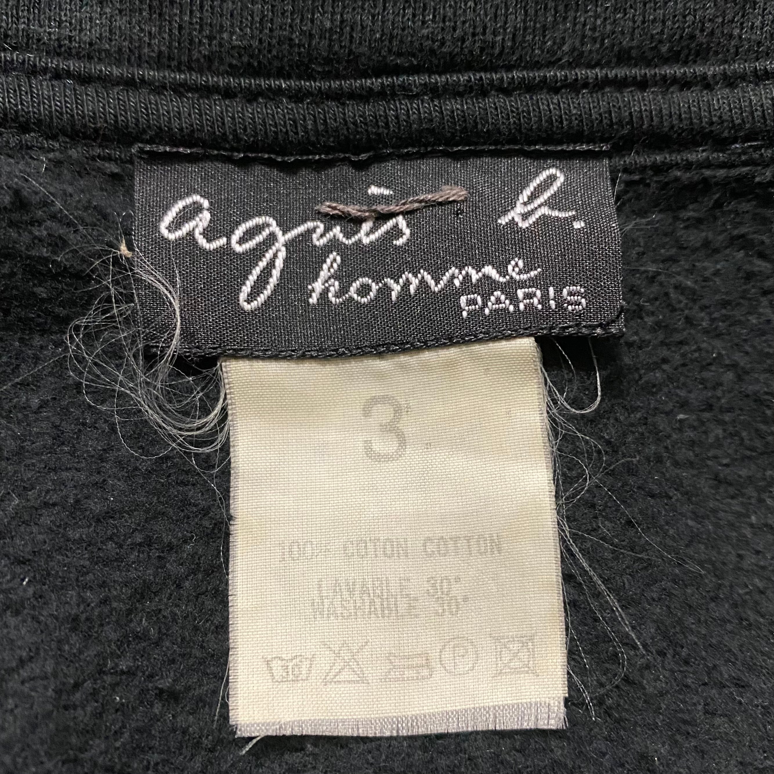 AGNES B.HOMME black sweat blouson | NOIR ONLINE