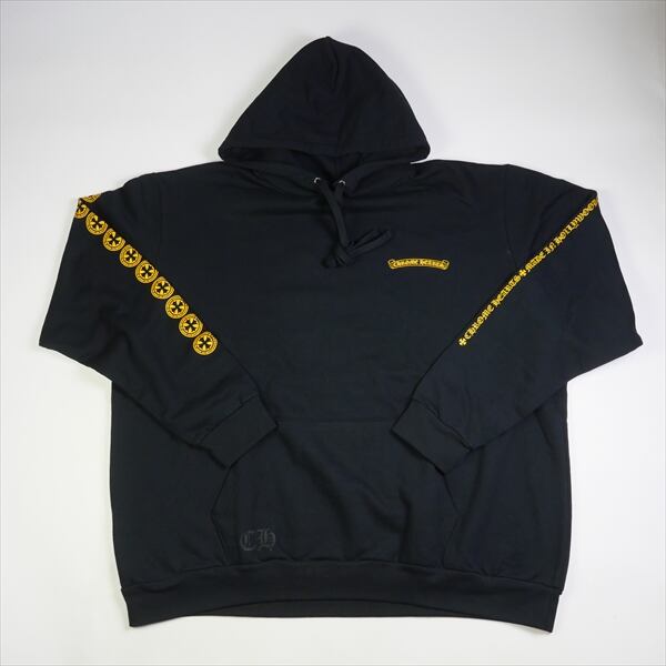 未使用】クロムハーツ CHプラスパーカー 黒/ 黄Lサイズ