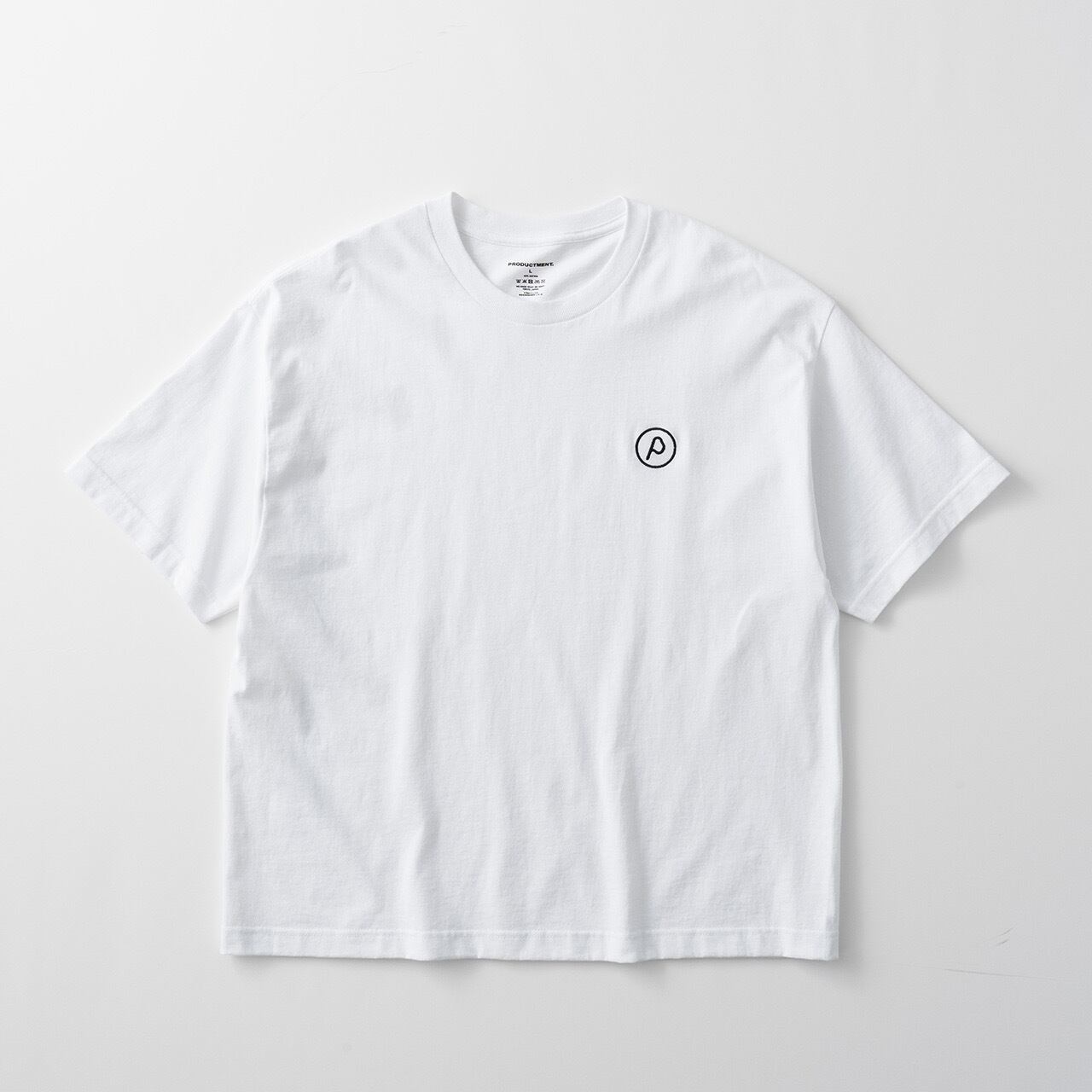 01 Oversized Logo-Embroidery T shirt | PRODUCTMENT