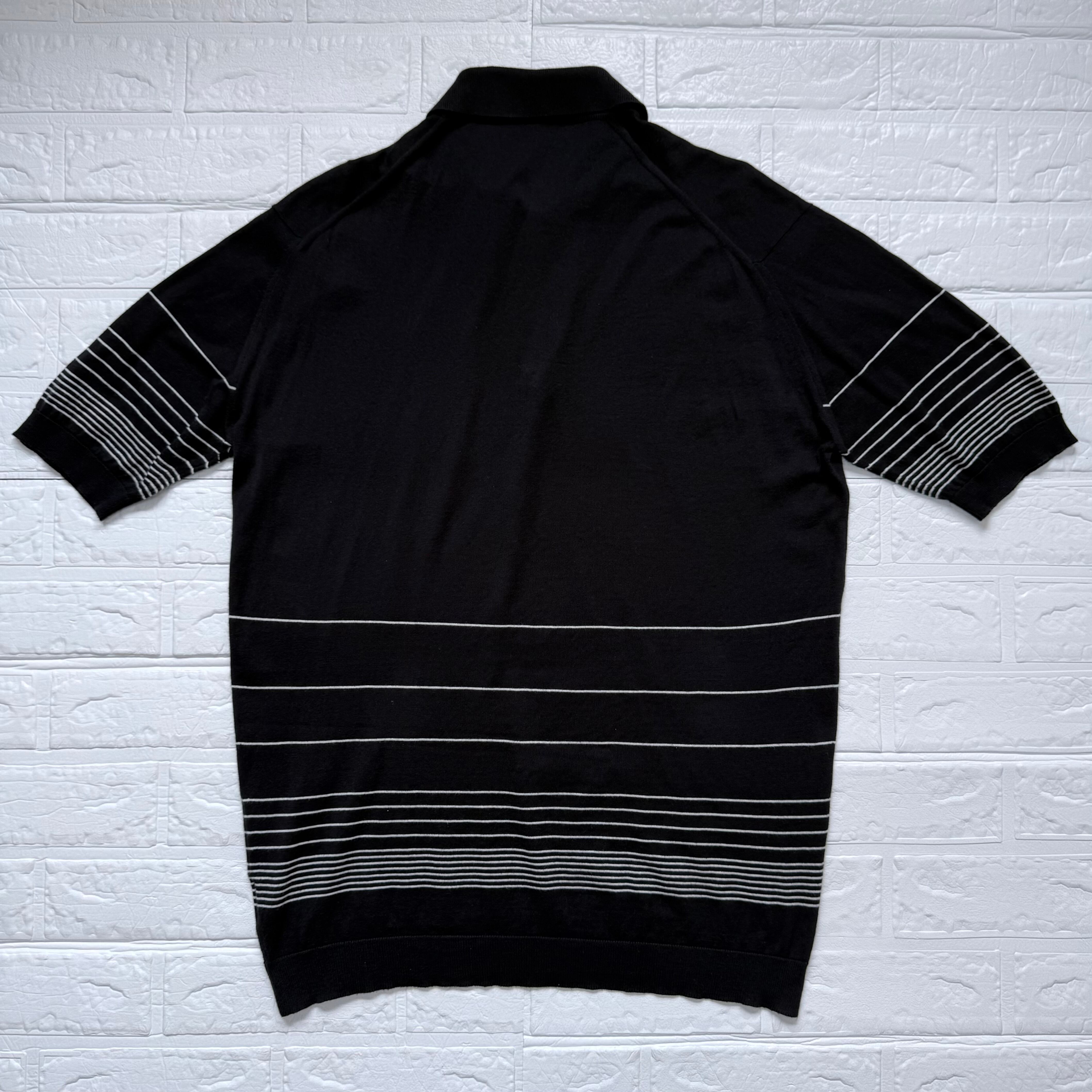 JOHN SMEDLEY 旧タグ シーアイランドコットン パネルボーダー 半袖