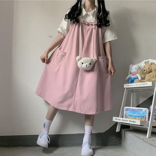 ✞ きれいめ☆ロングノースリーブスカート ピンク リボン 長袖 ✞ゴスロリ SM ミリ 甘ロリ クラロリ 和ロリ エレガント 黒ロリ 姫ロリ 華ロリ BB-BB2365813