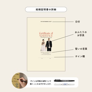 《 ゲスト参加型 》結婚証明書｜サインや寄せ書きができる　#04