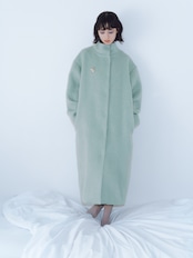 25aw 受注アイテム : RITSUKO KARITA - Plain cocoon coat (plain) Pale sage